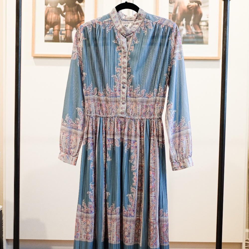 Vintage Bohemian Dress, Late 70s early 80s, Size M